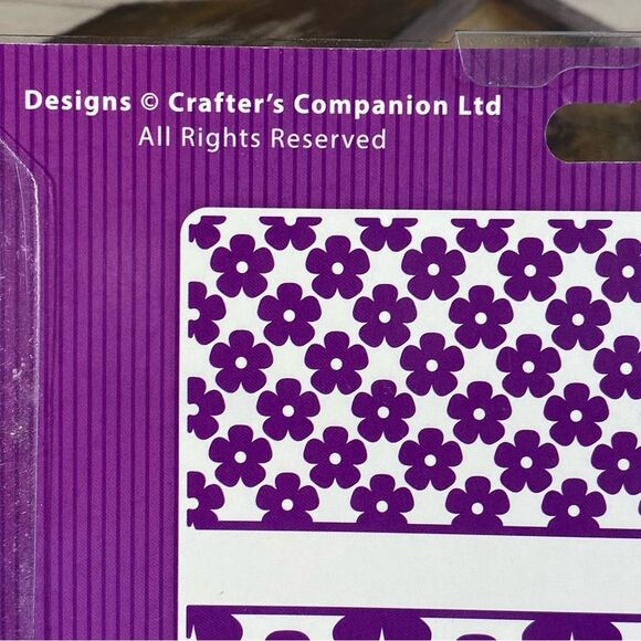 Crafters Companion NWT 6" x 6" Embossing Folder Florabunda Design 1 Piece - Picture 5 of 5